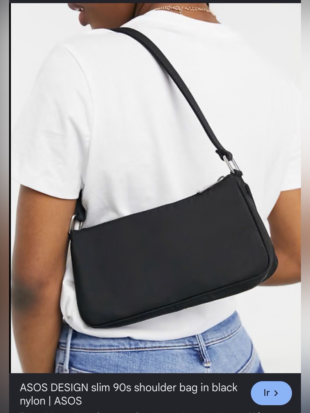 ASOS Black Slim Shoulder Bag